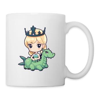 Prinzessin Drache Comic - Tasse - Weiß - Rechts