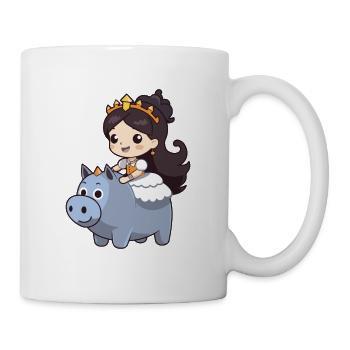 Prinzessin Schwein Comic - Tasse - Weiß - Rechts