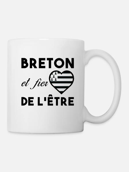 Bretagne - Breton et fier de l'être Fierté région - Mug blanc - blanc