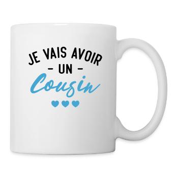 Je vais avoir un cousin - Mug blanc - blanc - Droite