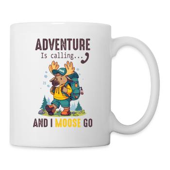 Adventure Is Calling Kids Cute Moose - Mug - white - Right