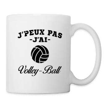Je Peux Pas J'ai Volley Ball - Mug blanc - blanc - Droite