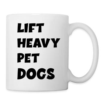 Soulever des chiens de compagnie lourds - Mug blanc - blanc - Droite
