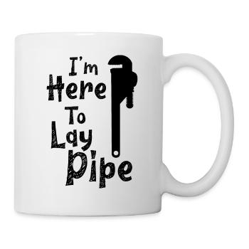 Je suis là pour poser des tuyaux Artisan Plombier - Mug blanc - blanc - Droite