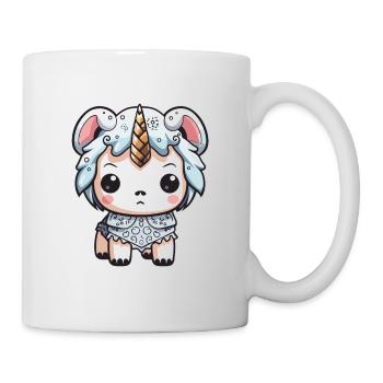 Unicorn Winter Animal Cute Comic - Mug - white - Right