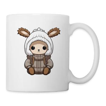 Bunny Winter Animal Cute Comic - Mug - white - Right
