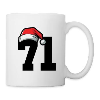 71 Zahl Weihnachten - Tasse - Weiß - Rechts