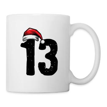 13 Zahl Weihnachten - Tasse - Weiß - Rechts