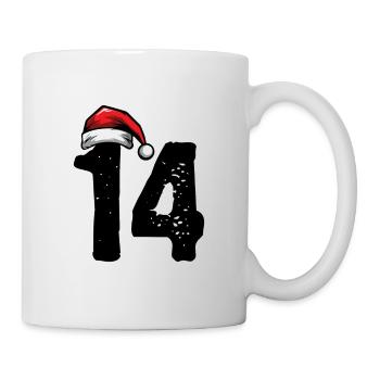 14 Zahl Weihnachten - Tasse - Weiß - Rechts