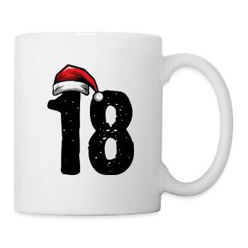 18 Zahl Weihnachten - Tasse - Weiß - Rechts