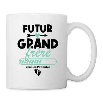 Futur grand frère veuillez patienter - Mug blanc - blanc - Droite