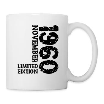 1960 November Limited Edition 63. Geburtstag Deko - Tasse - Weiß - Rechts