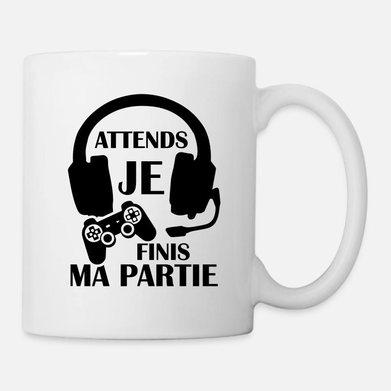 Attends Je Finis Ma Partie - Mug blanc - blanc