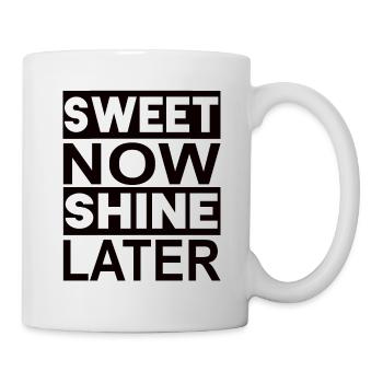 Fitness Bodybuilding GYM sweet now shine later - Tasse - Weiß - Rechts