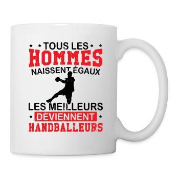 Les meilleurs deviennent handballeurs - Mug blanc - blanc - Droite