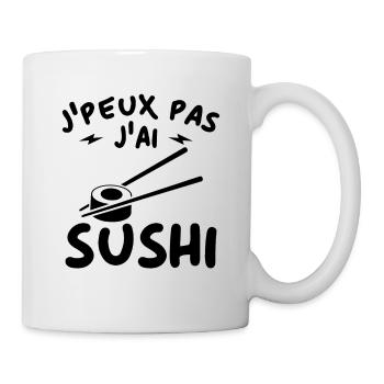 Je peux pas J'ai Sushi humour cadeau - Mug blanc - blanc - Droite