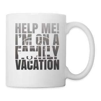 Hilfe, Ich Bin Im Familienurlaub - Tasse - Weiß - Rechts