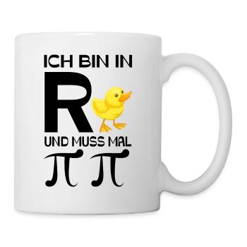 Ich bin in Rente und muss mal Pinkeln - Tasse - Weiß - Rechts