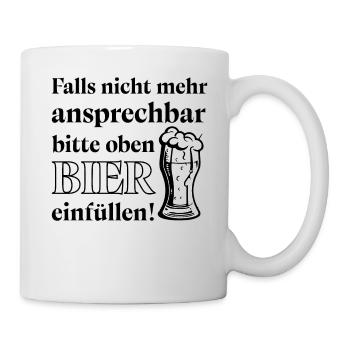 Falls nicht mehr ansprechbar bitte oben Bier - Tasse - Weiß - Rechts