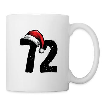 72 Zahl Weihnachten - Tasse - Weiß - Rechts
