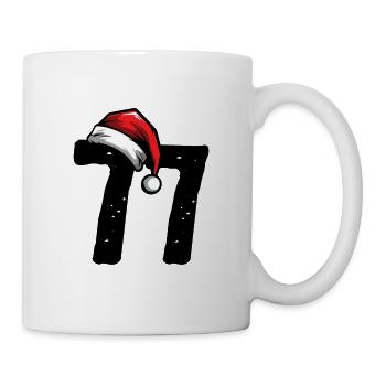77 Zahl Weihnachten - Tasse - Weiß - Rechts