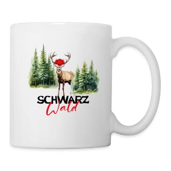 Schwarzwald Kunstdruck Aquarell für Liebhaber - Tasse - Weiß - Rechts