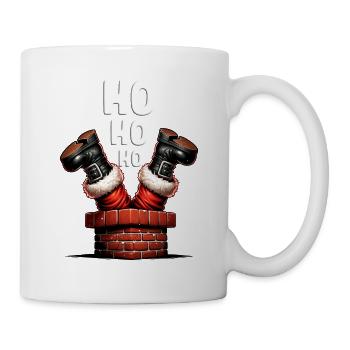 Hohoho Weihnachtsmann im Kamin - Tasse - Weiß - Rechts