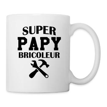 Super papy bricoleur Humour Cadeau - Mug blanc - blanc - Droite