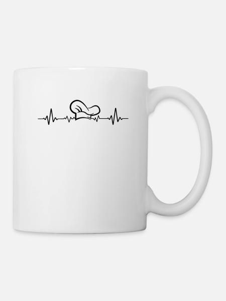 Chef de cuisine heartbeat chef chef - Tasse - Weiß