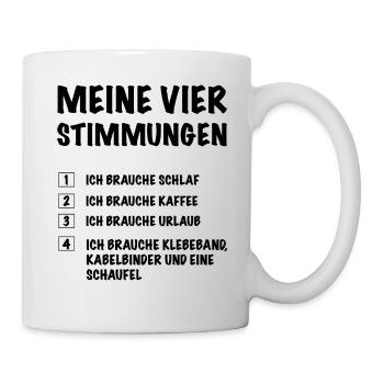 Meine Vier Stimmungen - Tasse - Weiß - Rechts