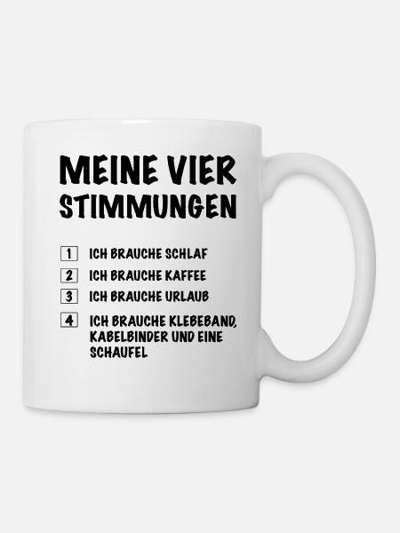 Meine Vier Stimmungen - Tasse - Weiß