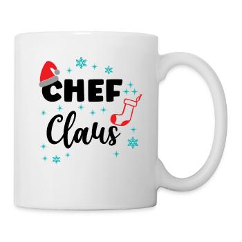 Chef Claus Weihnachtsmotiv Weihnachten XMAS - Tasse - Weiß - Rechts
