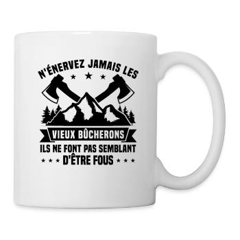 Bucheron Travail Du Bois Bûcheron Humour Cadeau - Mug blanc - blanc - Droite