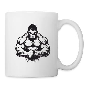 Gorille Muscles De Musculation - Mug blanc - blanc - Droite