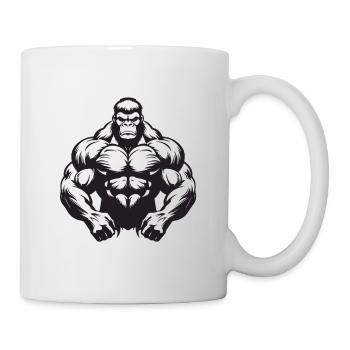 Gorilla Muscles Gymnase d’entraînement - Mug blanc - blanc - Droite