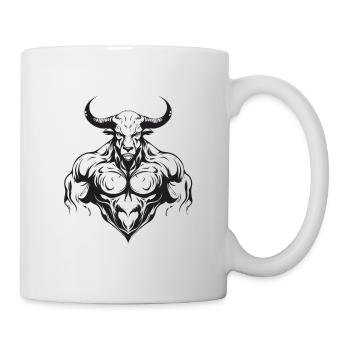 Bull Bull Musculation Muscles - Mug blanc - blanc - Droite