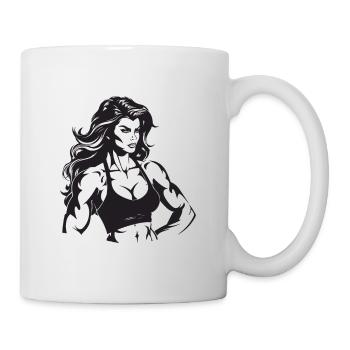 Woman Muscles Fitness Gym - Mug - white - Right