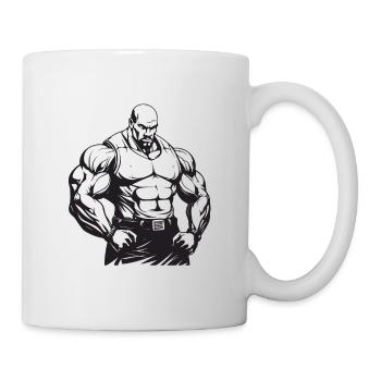 Bodybuilder Muscles Workout Gym - Mug - white - Right