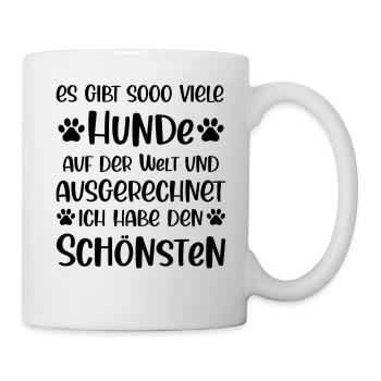 Es gibt so viele Hunde auf der Welt ausgerechnet - Tasse - Weiß - Rechts