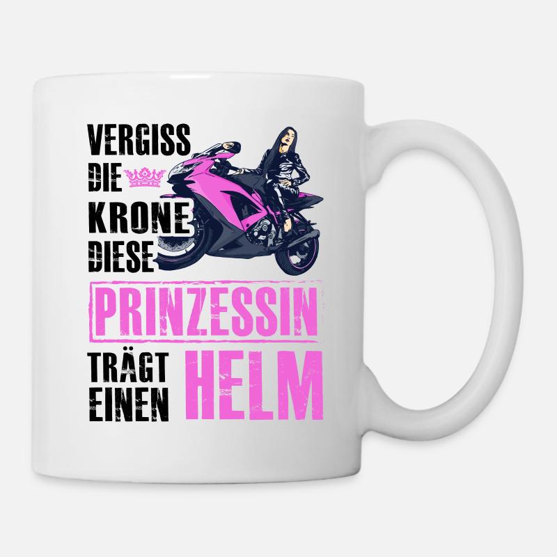 Vergiss die Krone diese Prinzessin trägt einen Hel - Tasse - Weiß
