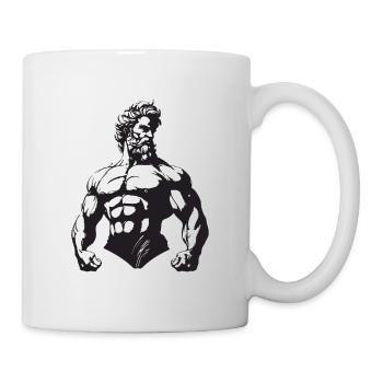 Bodybuilder Muscles Workout Gym - Mug - white - Right