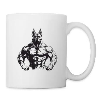 Dog Muscles Dog Workout Gym - Mug - white - Right