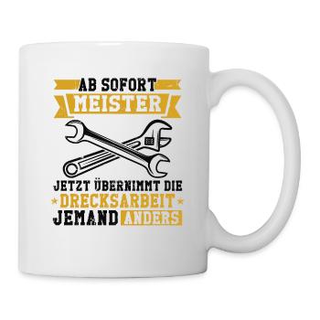 Kfz Meister Kfz Mechaniker Schrauben Geschenk - Tasse - Weiß - Rechts