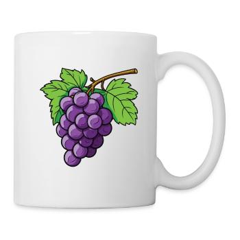 Weintrauben Symbol - Tasse - Weiß - Rechts