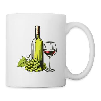 Weinglas WeinTrauben Wein - Tasse - Weiß - Rechts