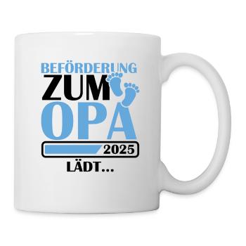 Beförderung zum Opa 2025 - Tasse - Weiß - Rechts