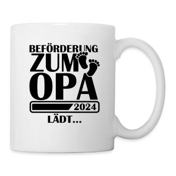 Beförderung zum Opa 2024 - Tasse - Weiß - Rechts