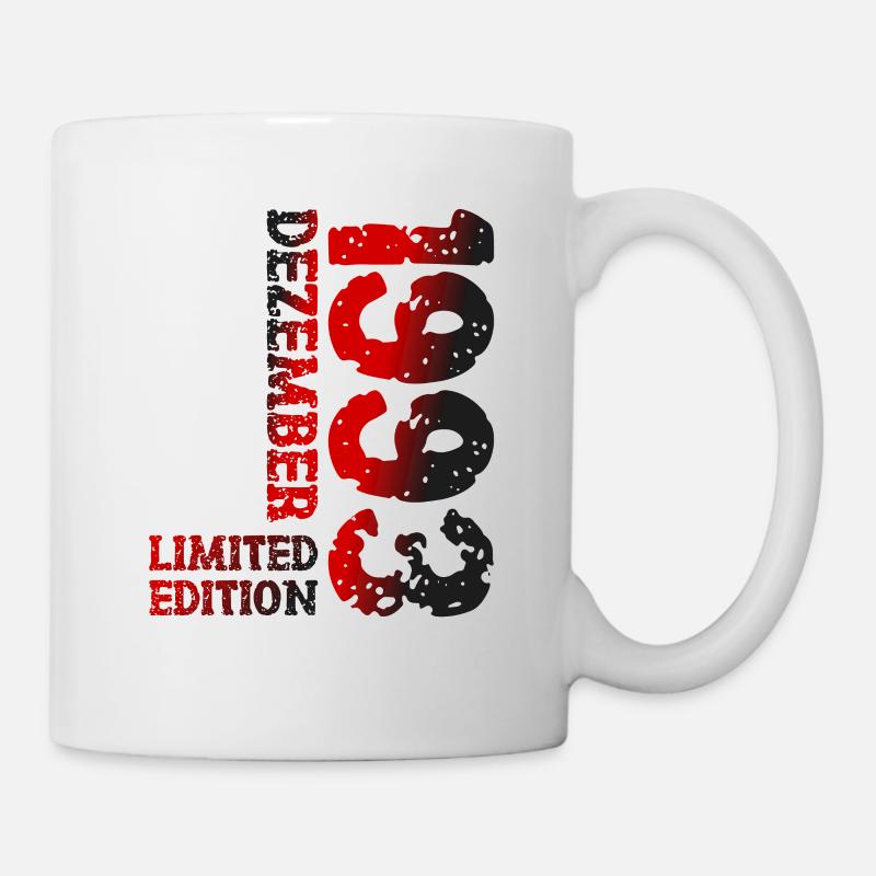 1993 Dezember Limited Edition 30. Geburtstag Deko - Tasse - Weiß