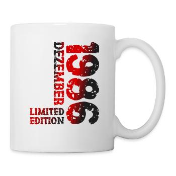 1986 December Limited Edition 37th Birthday Decoration - Mug - white - Right