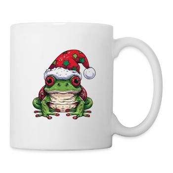 Portrait de grenouille Noël - Mug blanc - blanc - Droite